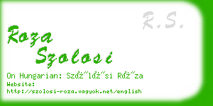 roza szolosi business card